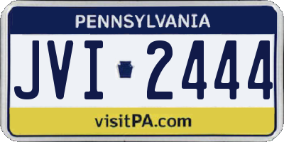 PA license plate JVI2444