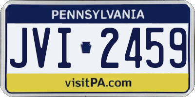 PA license plate JVI2459