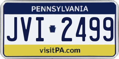 PA license plate JVI2499