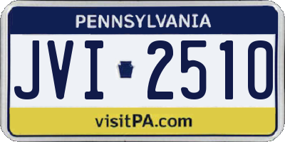 PA license plate JVI2510