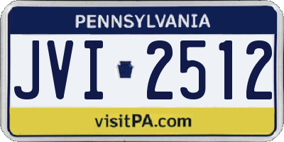 PA license plate JVI2512