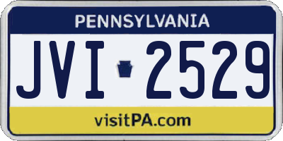 PA license plate JVI2529