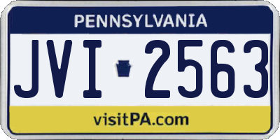 PA license plate JVI2563