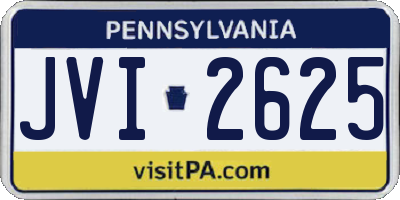 PA license plate JVI2625
