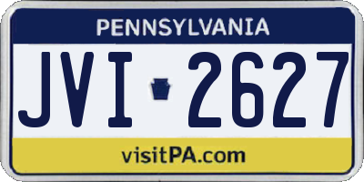 PA license plate JVI2627