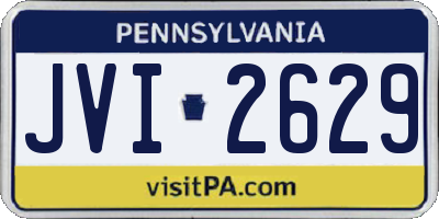 PA license plate JVI2629