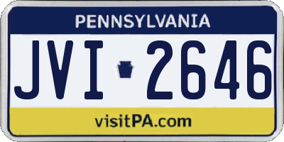 PA license plate JVI2646