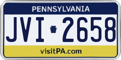 PA license plate JVI2658