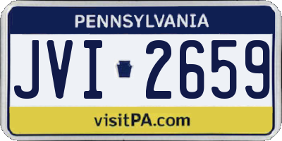 PA license plate JVI2659