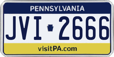 PA license plate JVI2666
