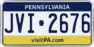 PA license plate JVI2676