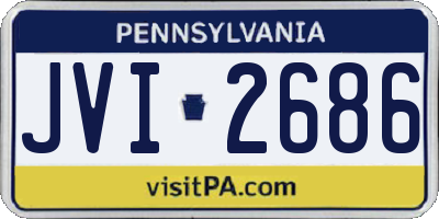 PA license plate JVI2686
