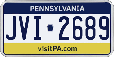 PA license plate JVI2689