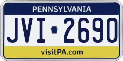 PA license plate JVI2690