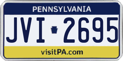 PA license plate JVI2695