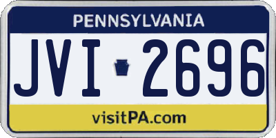 PA license plate JVI2696