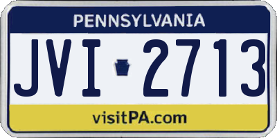PA license plate JVI2713