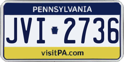 PA license plate JVI2736