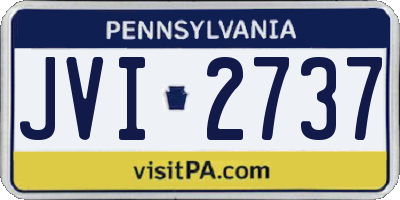 PA license plate JVI2737