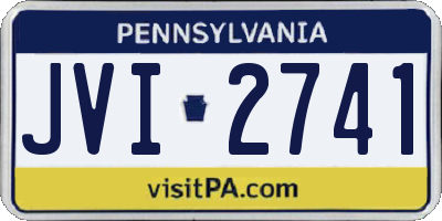 PA license plate JVI2741