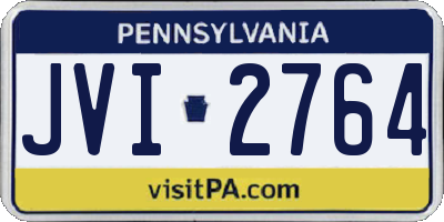 PA license plate JVI2764