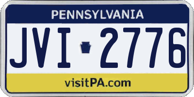 PA license plate JVI2776