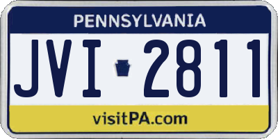 PA license plate JVI2811