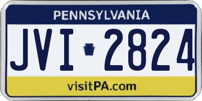 PA license plate JVI2824