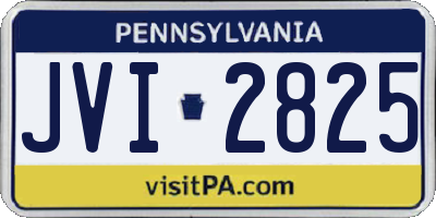 PA license plate JVI2825