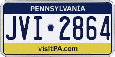 PA license plate JVI2864