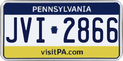 PA license plate JVI2866