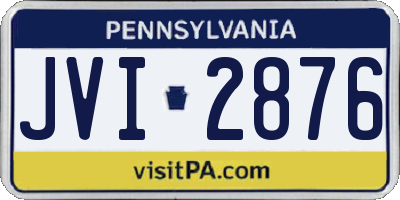 PA license plate JVI2876