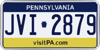 PA license plate JVI2879