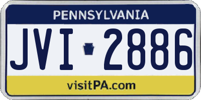 PA license plate JVI2886