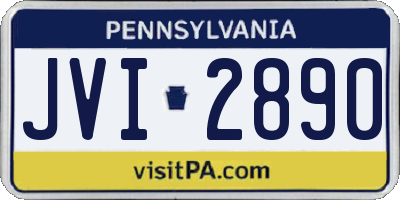 PA license plate JVI2890