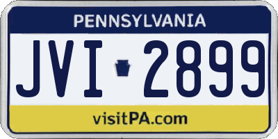 PA license plate JVI2899