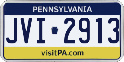 PA license plate JVI2913