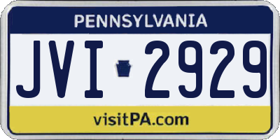 PA license plate JVI2929