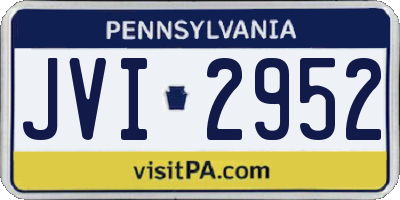 PA license plate JVI2952