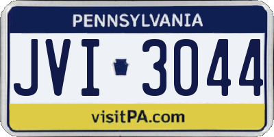 PA license plate JVI3044