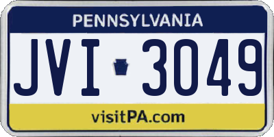 PA license plate JVI3049