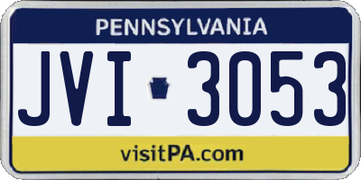 PA license plate JVI3053