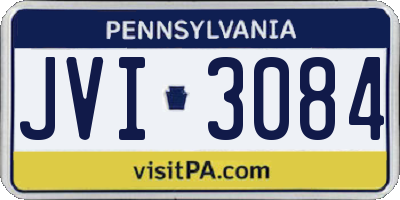 PA license plate JVI3084