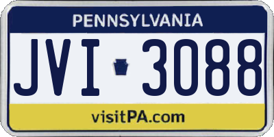 PA license plate JVI3088