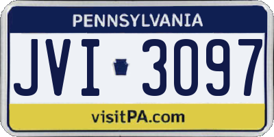 PA license plate JVI3097