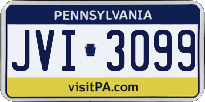 PA license plate JVI3099