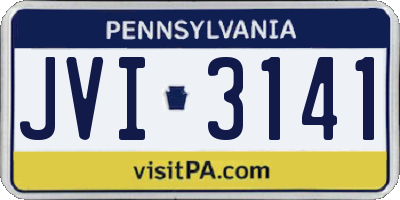 PA license plate JVI3141