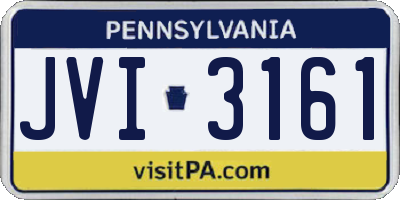 PA license plate JVI3161