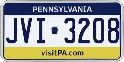 PA license plate JVI3208