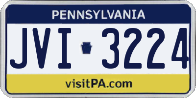 PA license plate JVI3224